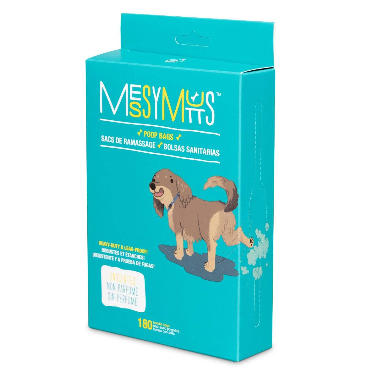 Messy Mutts Advanced Biorecycle Poop Bag with Handles 180ct