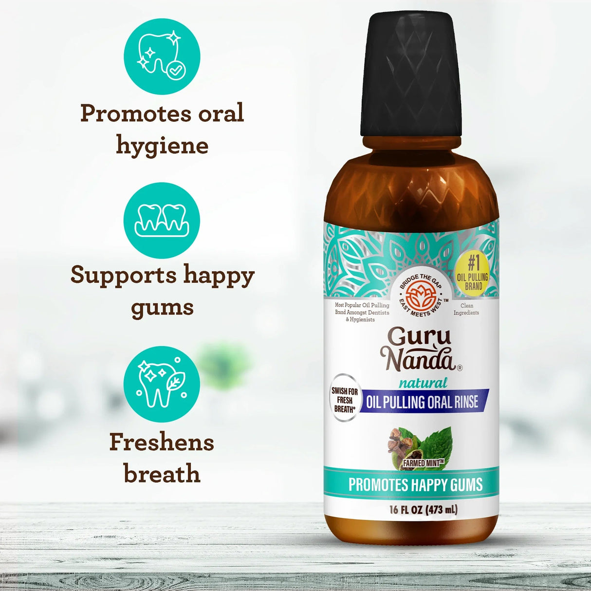Cocomint Oil Pulling with 7 Essential Oils & Vitamins D3, E & K2