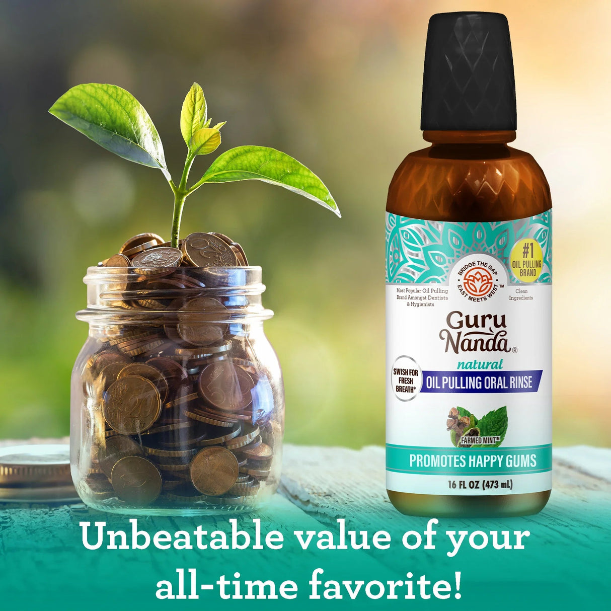 Cocomint Oil Pulling with 7 Essential Oils & Vitamins D3, E & K2
