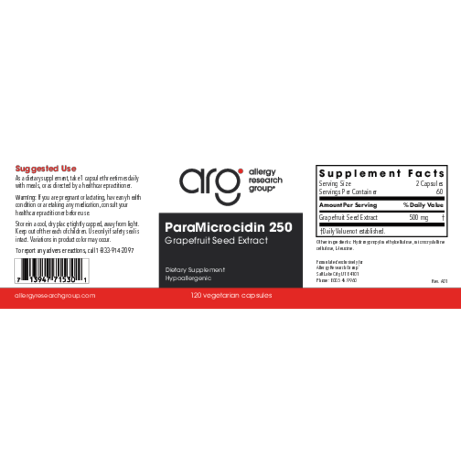 ParaMicrocidin 250 MG 120Veggie Caps