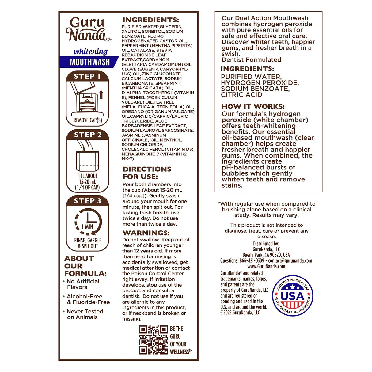 Dual Barrel Oxyburst Whitening Mouthwash, Wild Mint