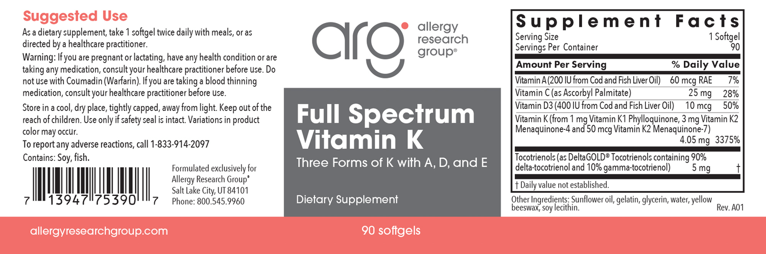 Full Spectrum Vitamin K 90 Softgels