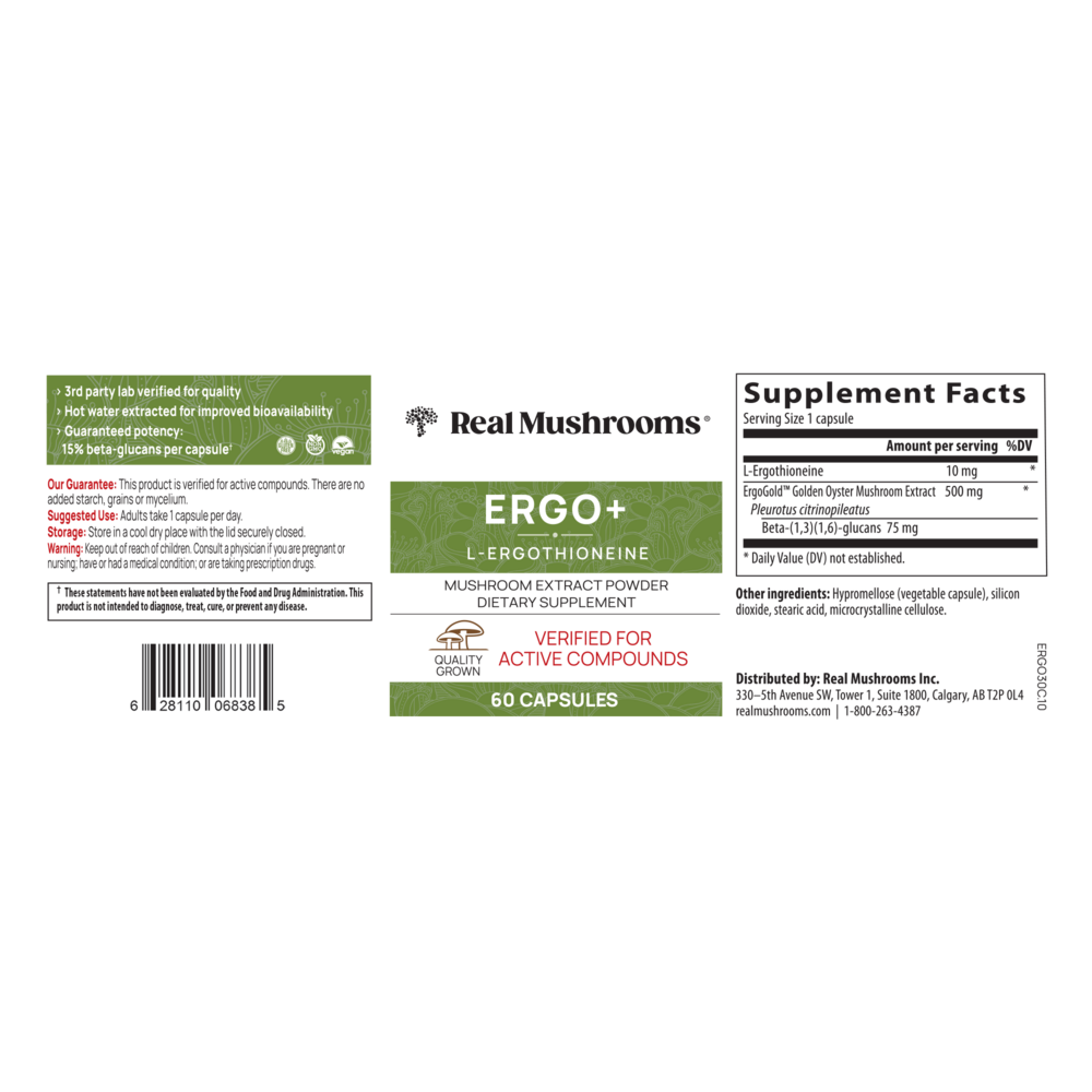Ergo+ L-Ergothioneine Capsules
