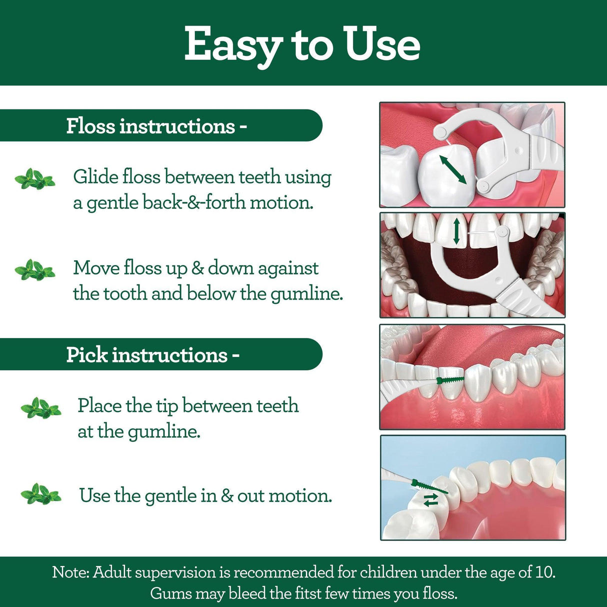 2-in-1 Dental Floss Picks