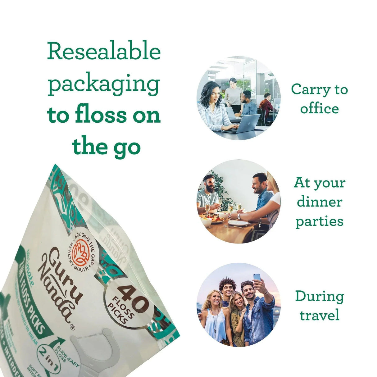 2-in-1 Dental Floss Picks