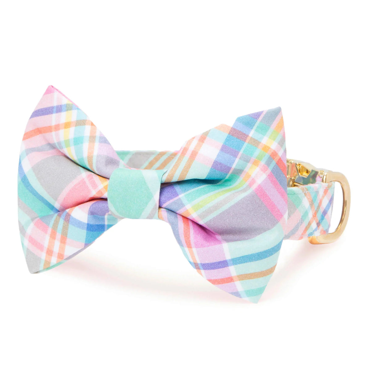 Lucky Dog Pet Company Blooming Plaid Spring Easter Dog Bow Tie