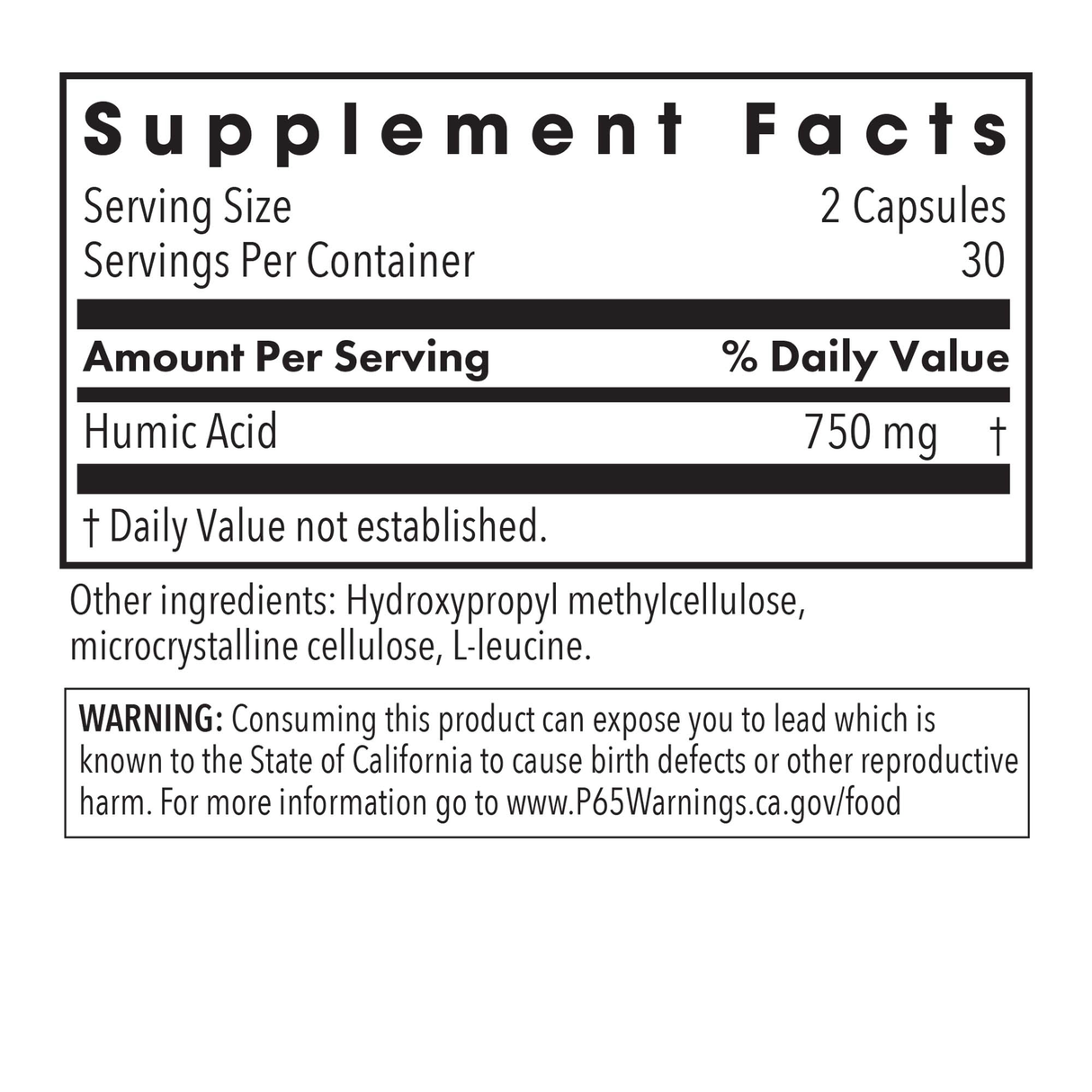 Humic Acid Membrane-Active 60Veggie Caps