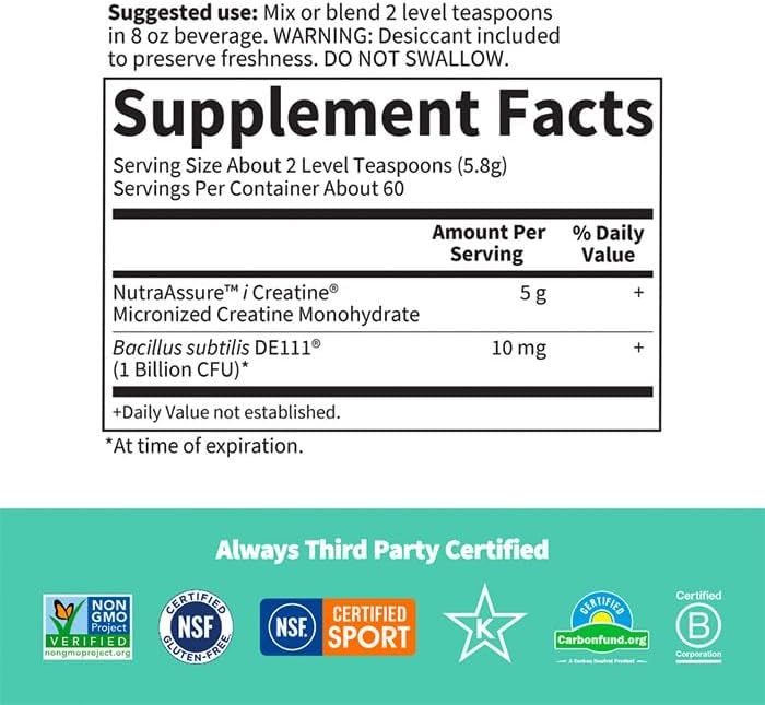 Sport Creatine Plus Probiotics (348 G) Powder Unflavored