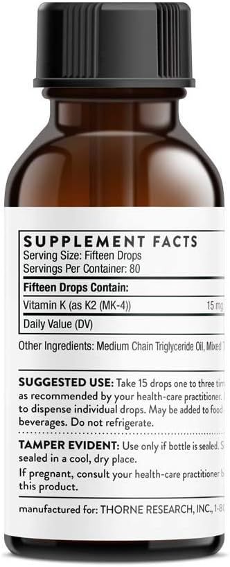 Vitamin K2 15 Mg 1 Oz.Liquid