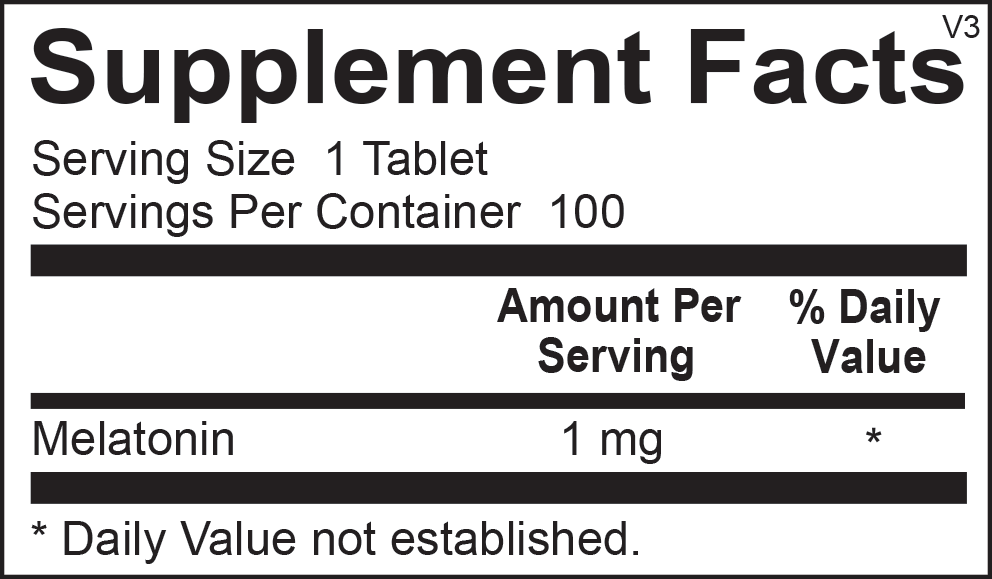 Melatonin 1 MG 100 Tablets