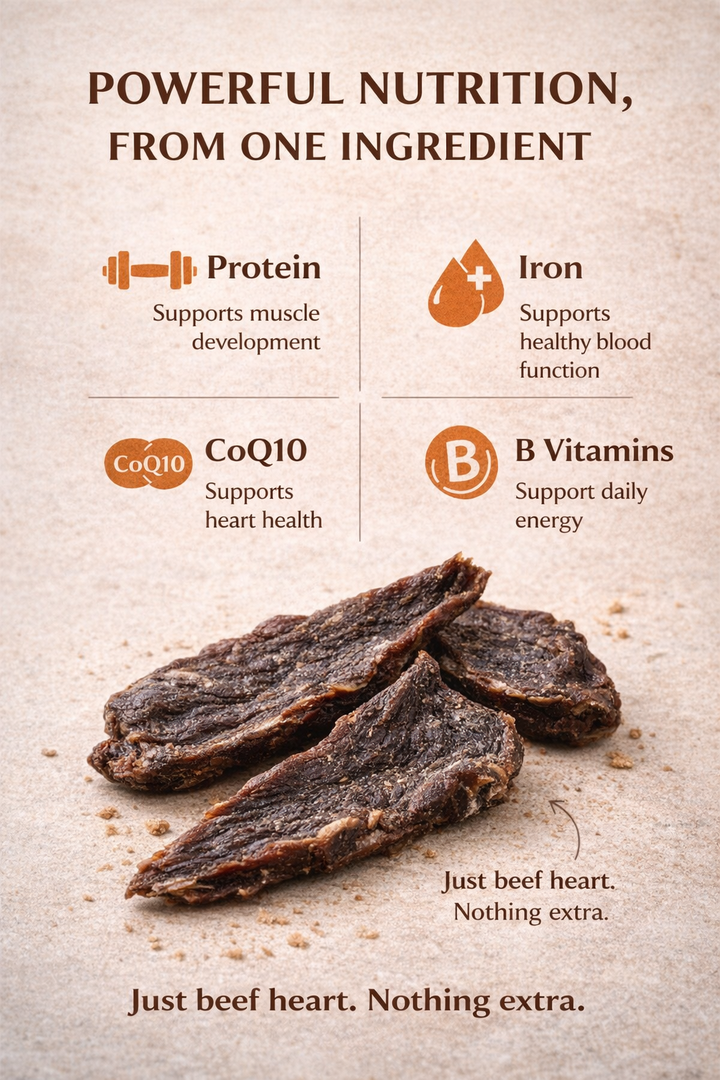 Beef Heart for Dogs & Cats | Protein-Rich Treat | Whisker & Tail Co.