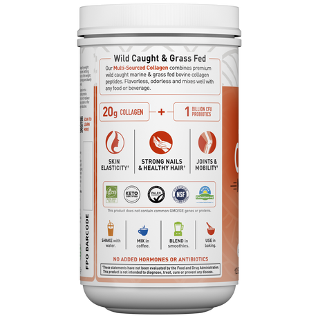 Wild Caught & Grass Fed Collagen Multi-Sourced (PRODUCT EXPIRES 12/31/2023. REG PRICE $20.99)