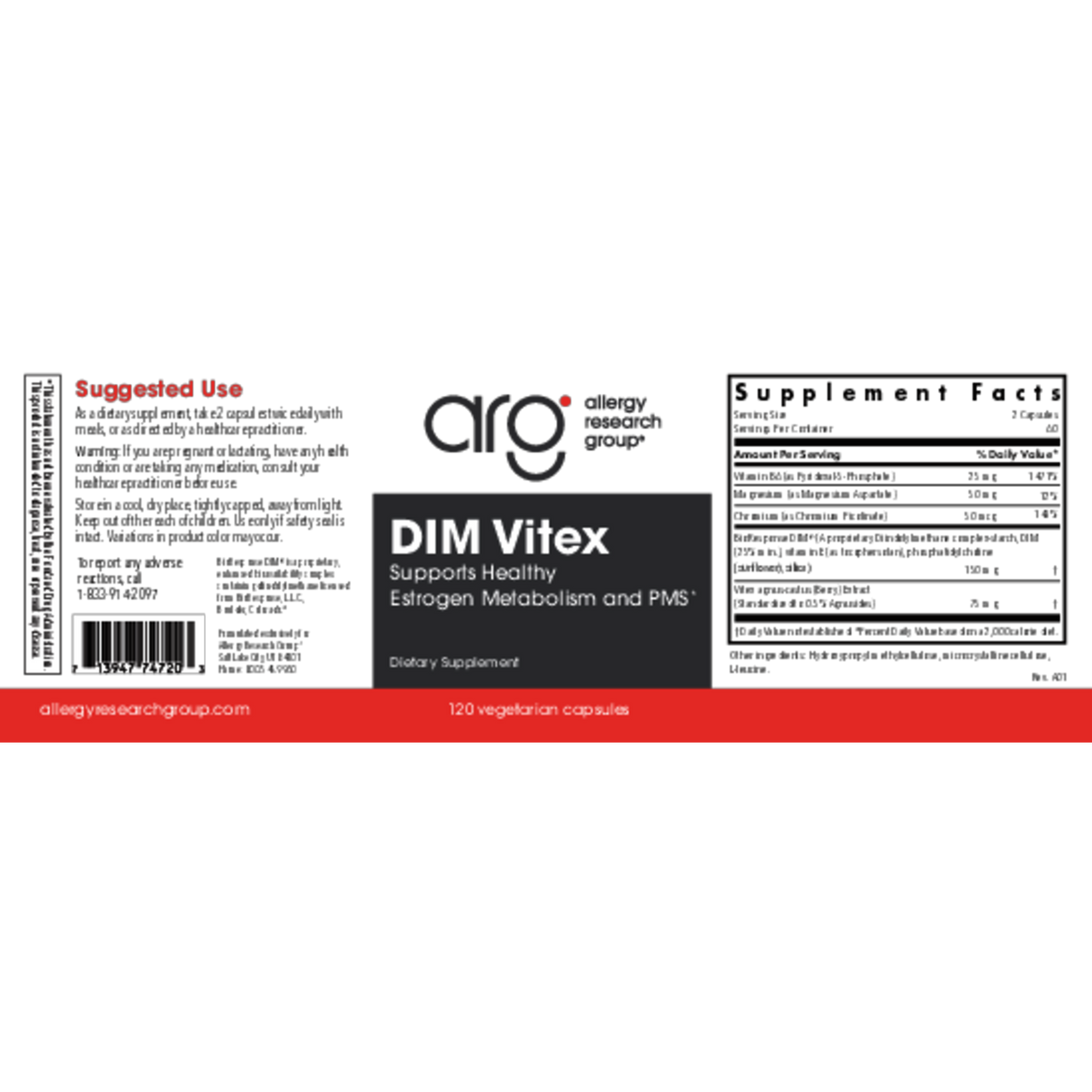 DIM Vitex PMS Formula 120Veggie Caps