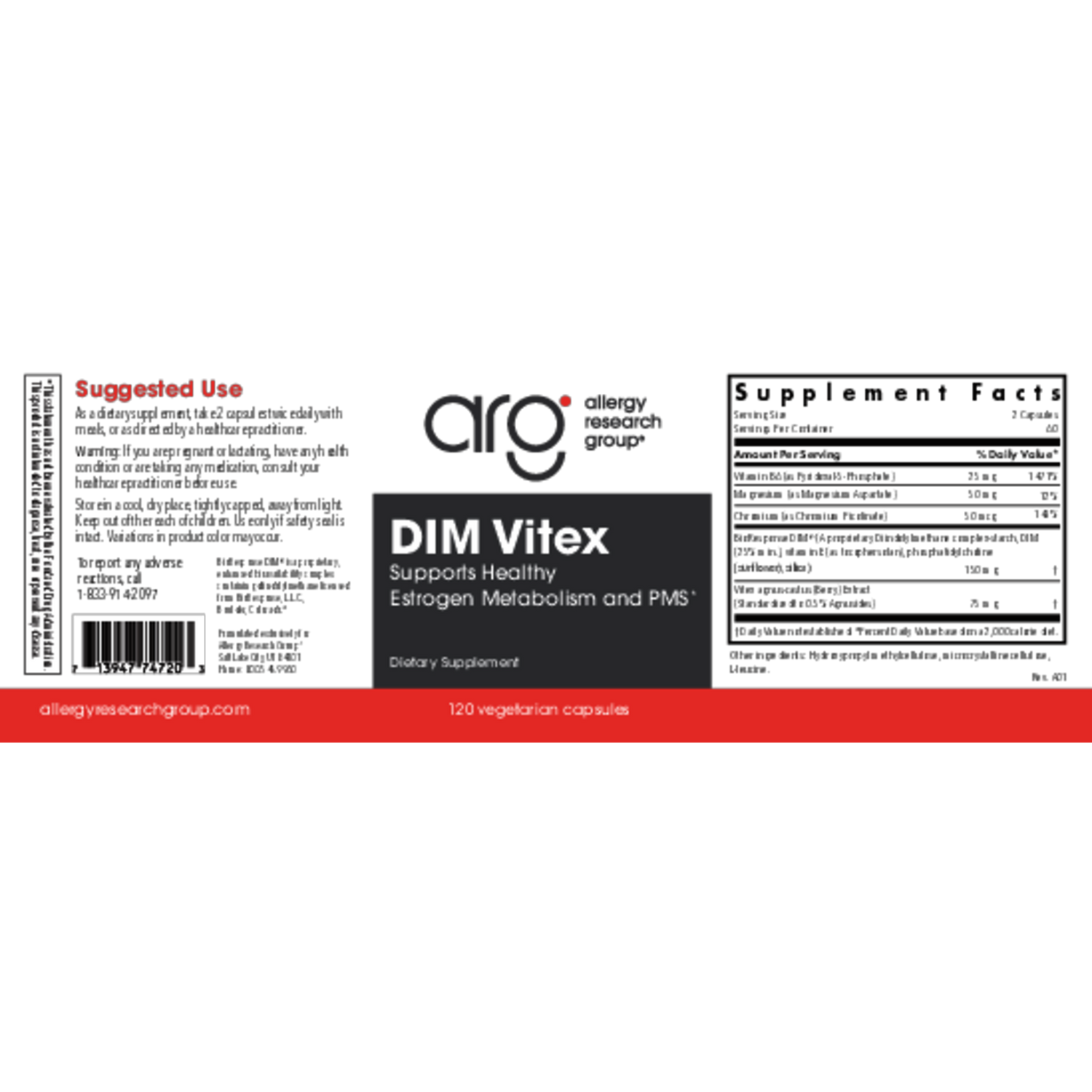 DIM Vitex PMS Formula 120Veggie Caps