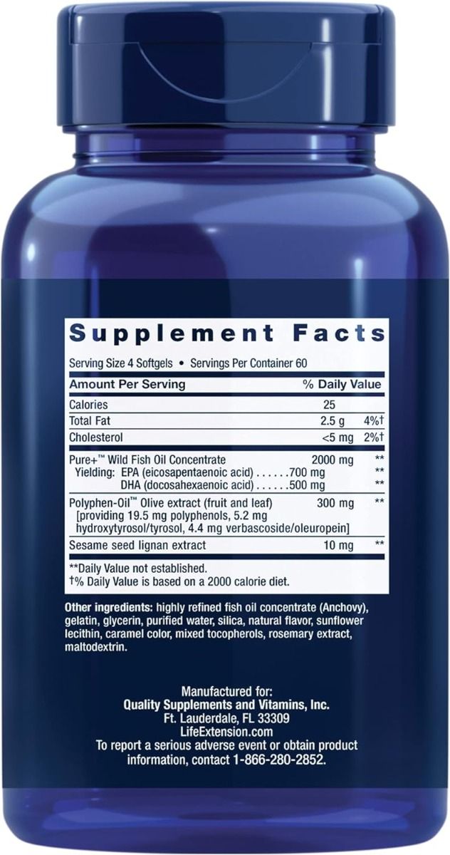 Super Omega-3 EPA/DHA with Sesame Lignans & Olive Extract Softgels