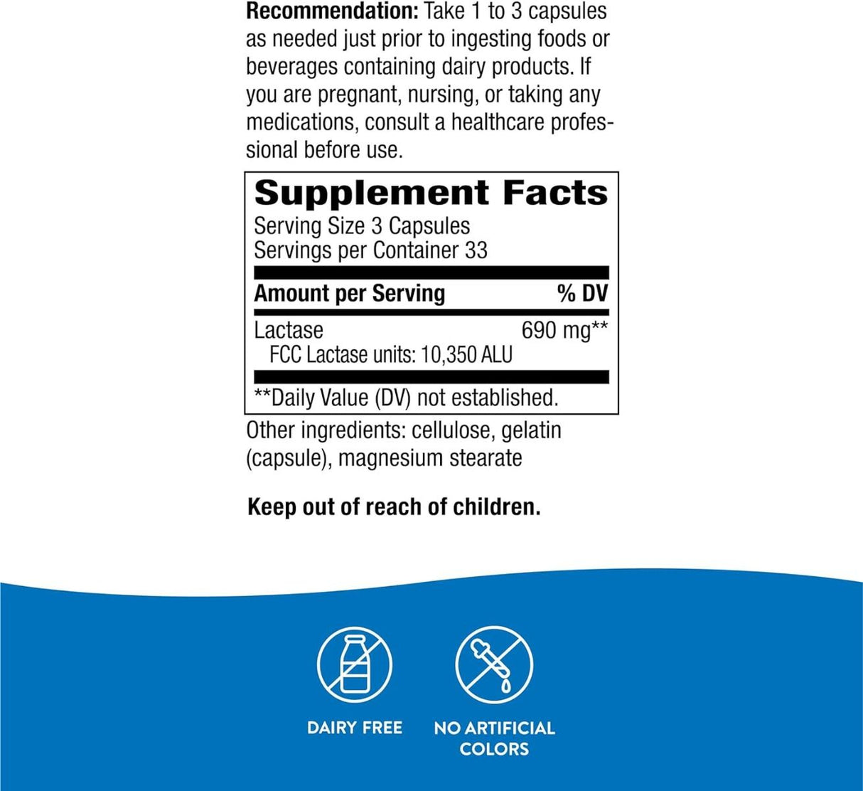 Lactase Enzyme 100Capsules