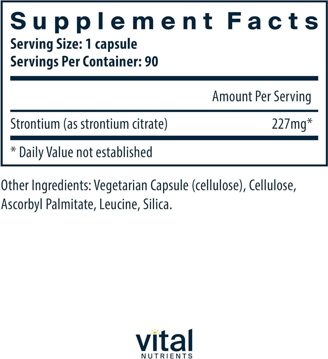 Strontium (Citrate) 227 MG 90 Capsules