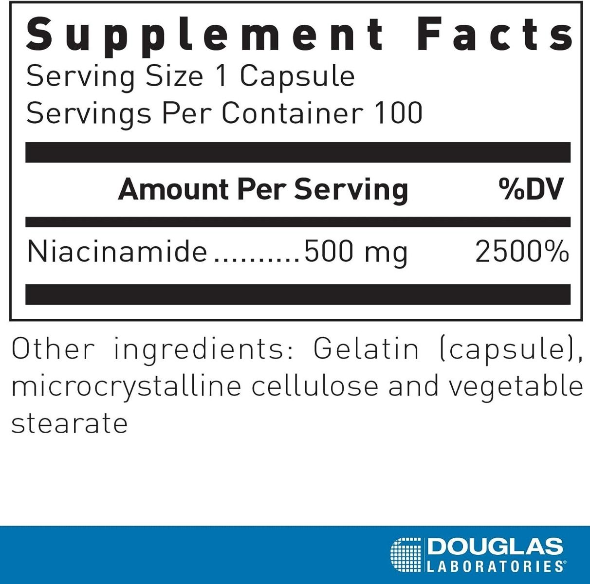 Niacinamide 500 MG 100 Capsules