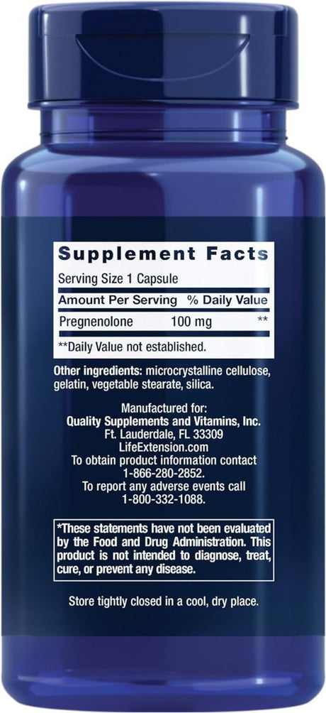 Pregnenolone 100 MG 100 Capsules
