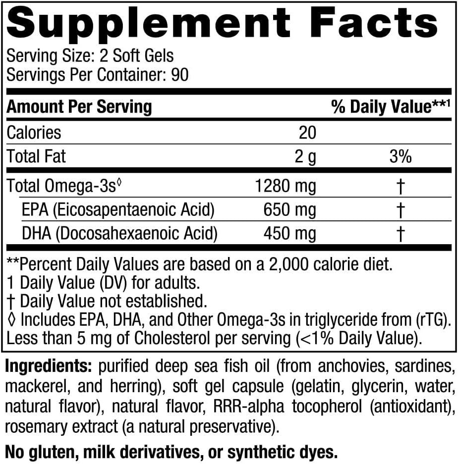 Ultimate Omega 180 Softgels Lemon