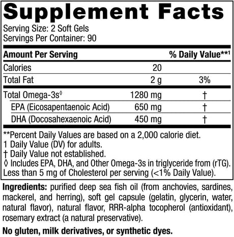 Ultimate Omega 180 Softgels Lemon