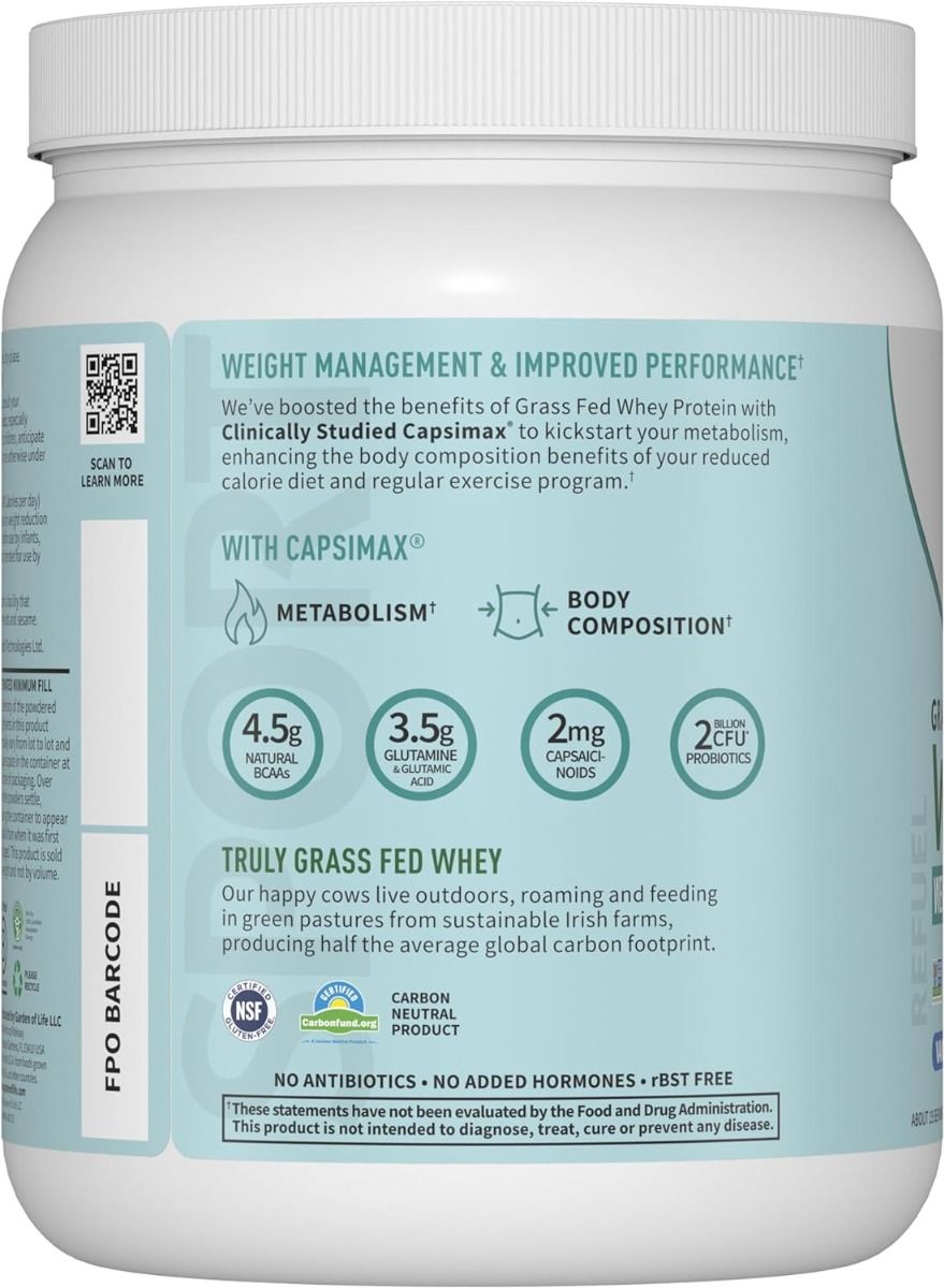 Sport Grass Fed Whey+ Weight Management Protein 450g Powder Vanilla