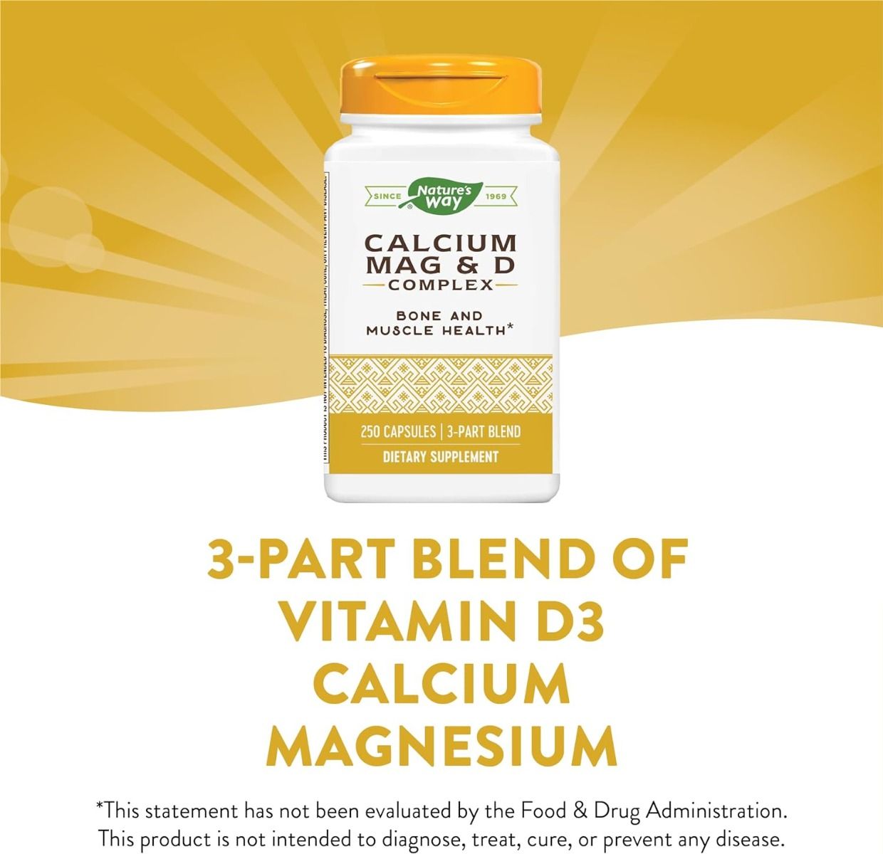 Calcium Magnesium & Vitamin D 250Capsules