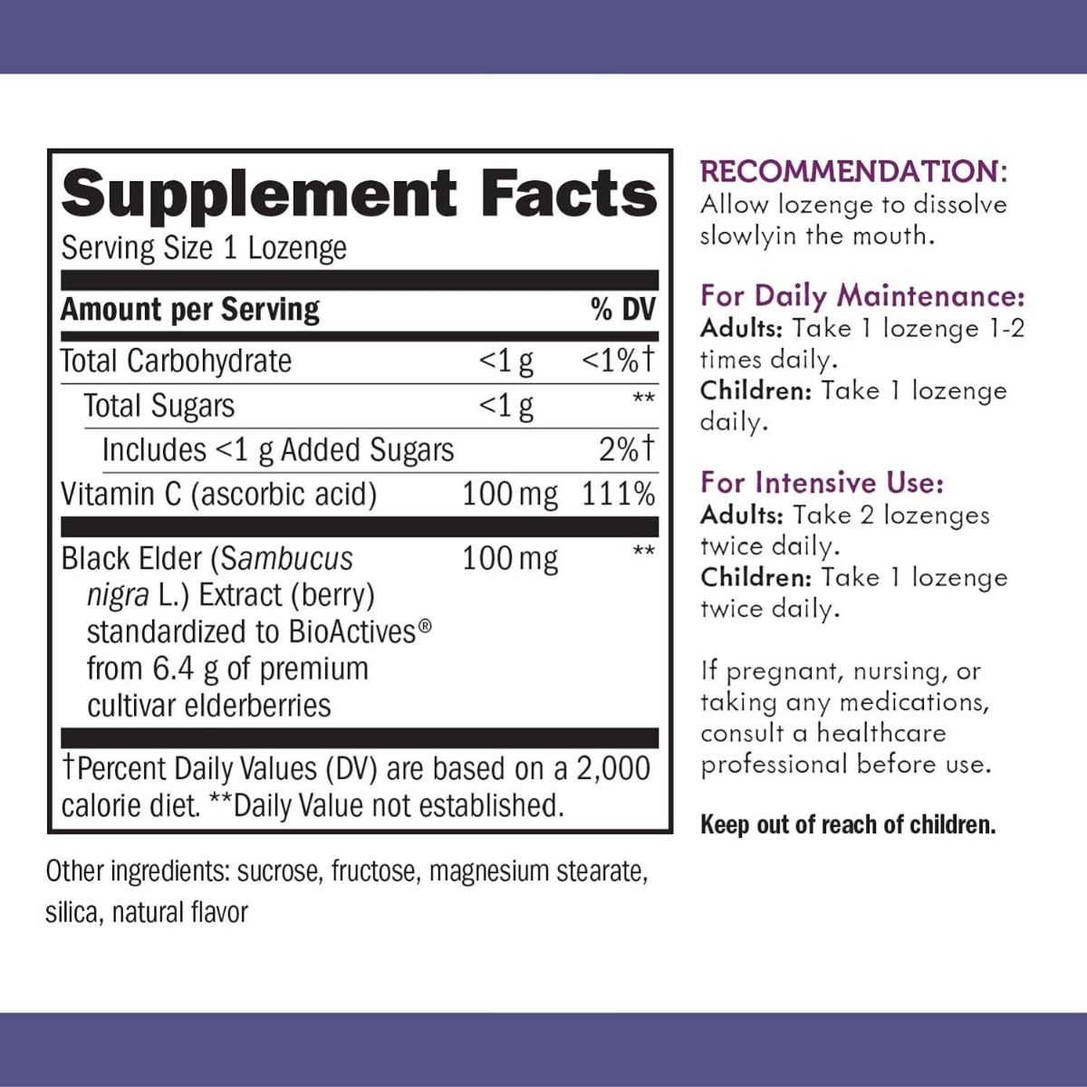 Sambucus 30LozengesBlack Elderberry