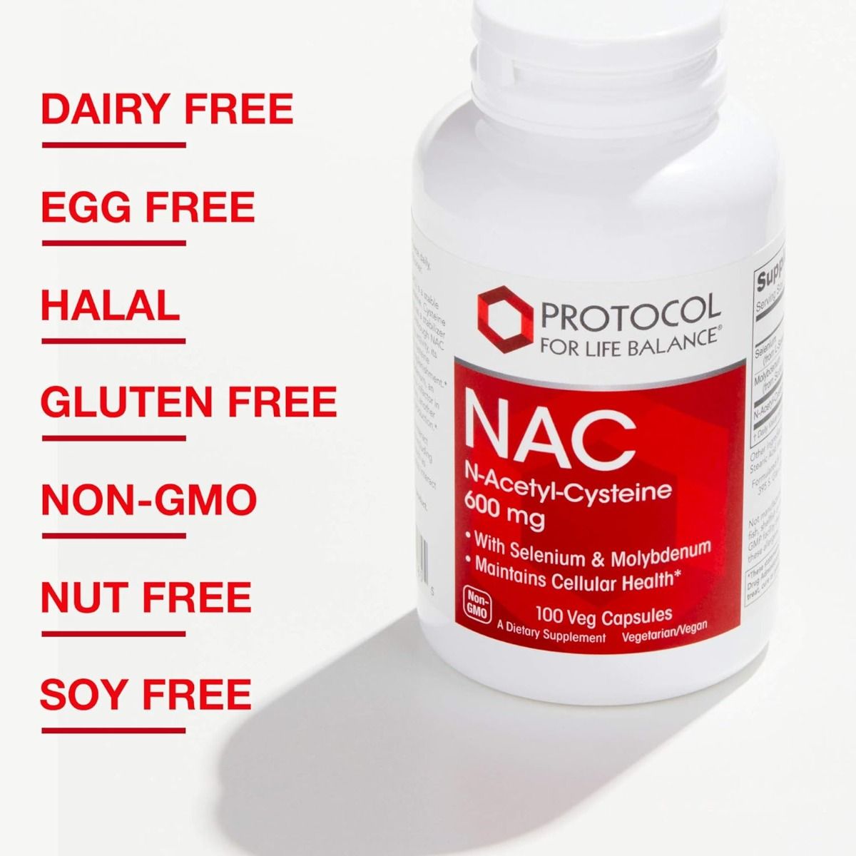 NAC N-Acetyl Cysteine 600 MG 100 Veggie Caps