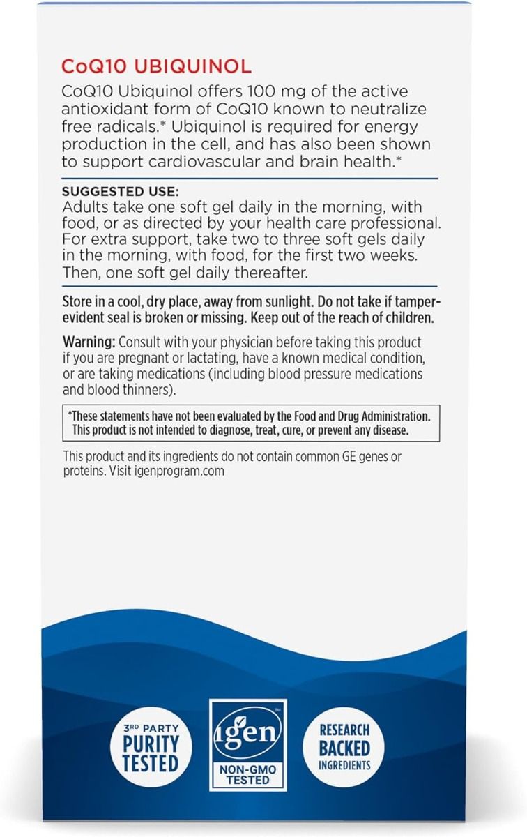 Nordic Co Q10 Ubiquinol 100 MG 60 Softgels