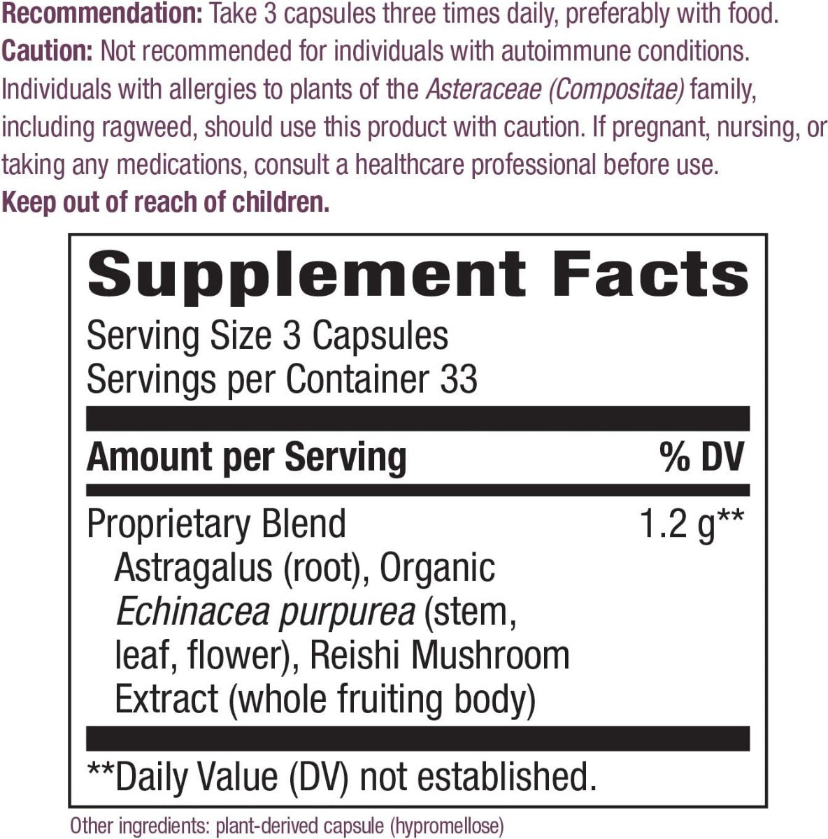 Echinacea Astralagus / Reishi