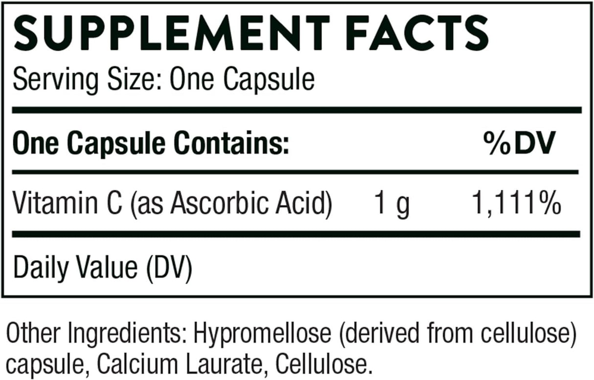 Vitamin C 1,000 mg (formerly Ascorbic Acid) 60 Capsules