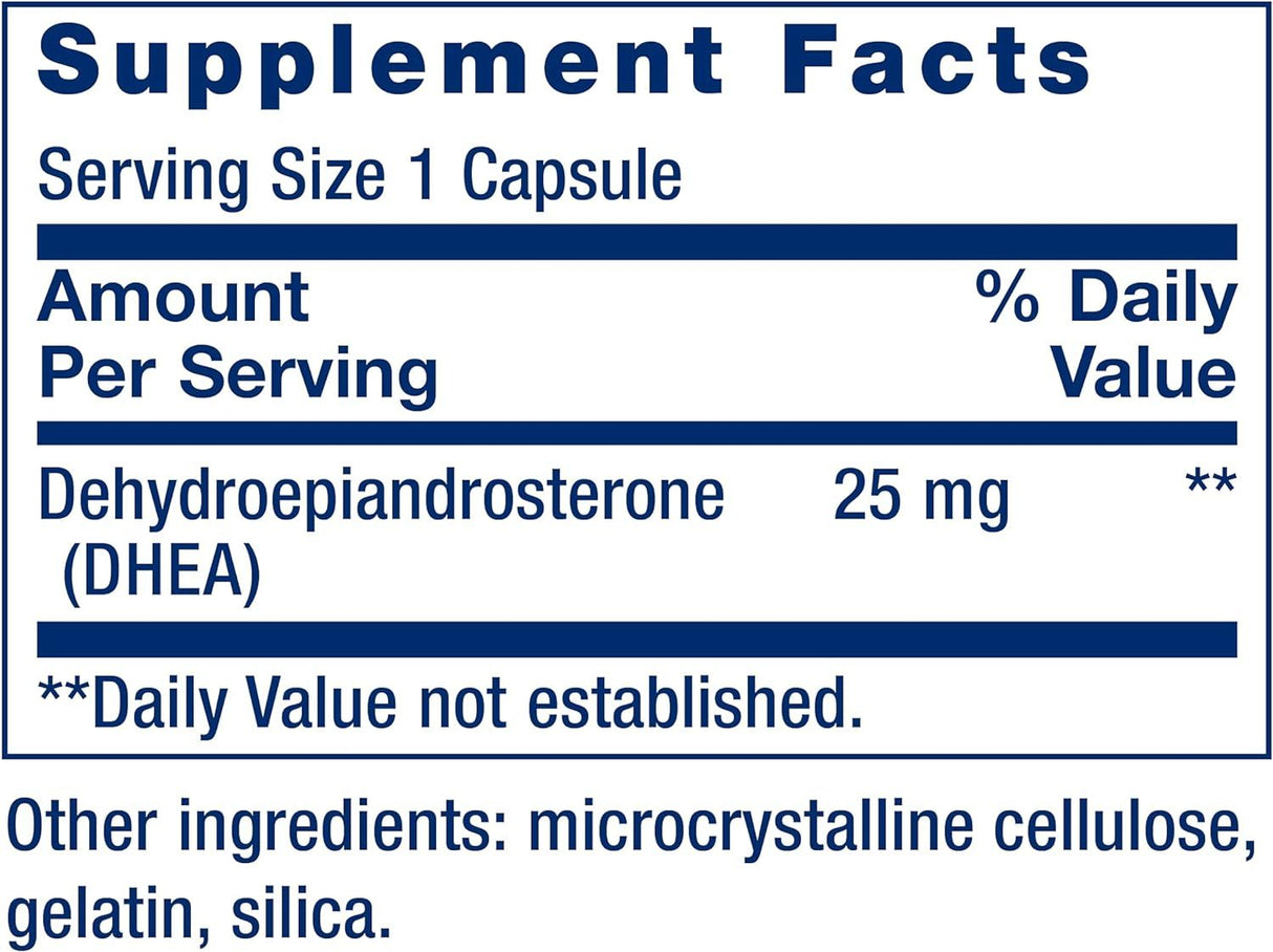 DHEA 25 MG 100 Capsules