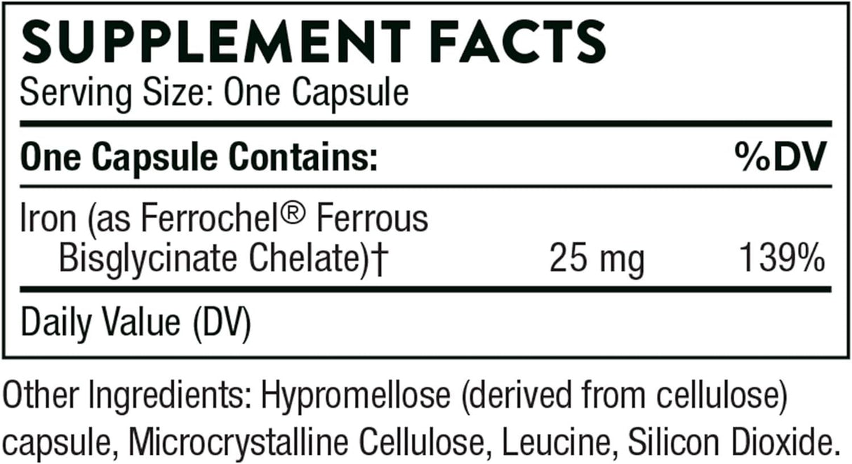 Iron Bisglycinate 60 Capsules
