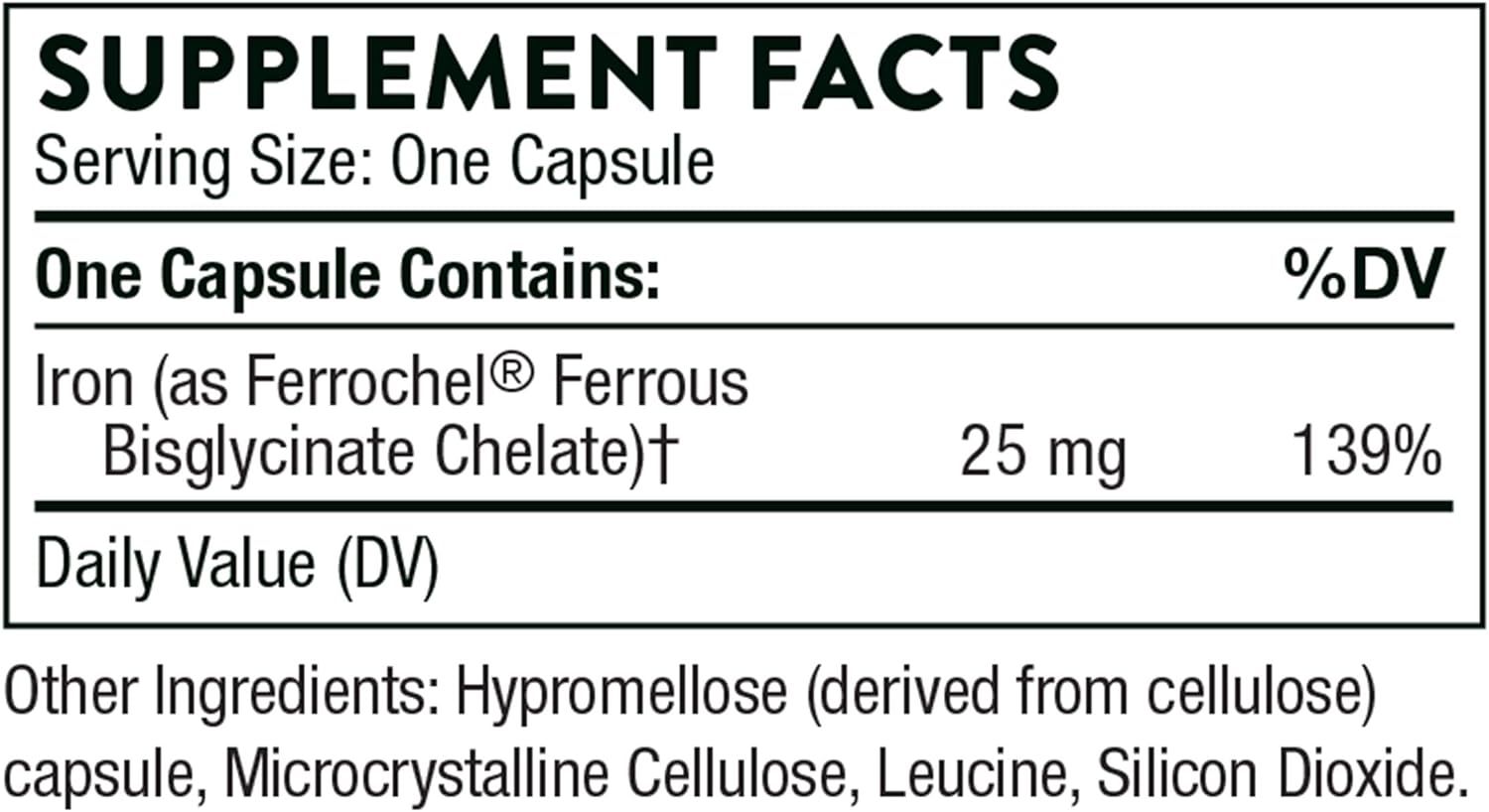 Iron Bisglycinate 60 Capsules