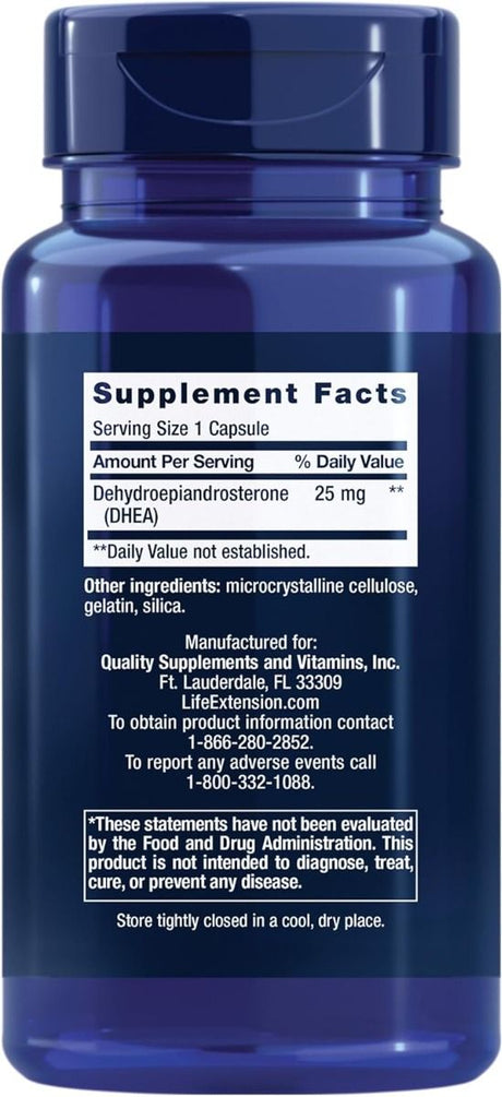 DHEA 25 MG 100 Capsules