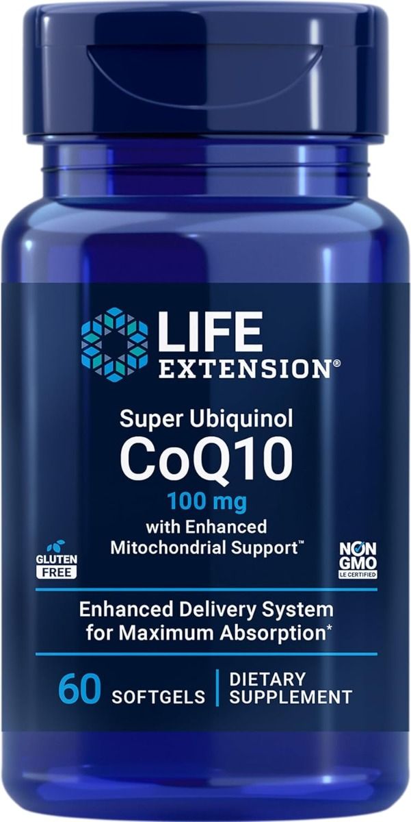 Super Ubiquinol CoQ10 with Enhanced Mitochondrial Support 100 MG 60 Softgels
