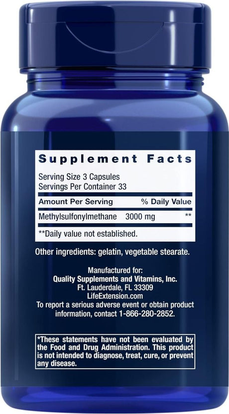 MSM 1000 MG 100 Capsules