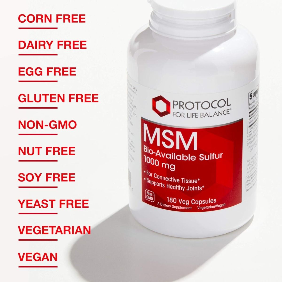 MSM Bio-Available Sulfur 180 Vegan Capsules