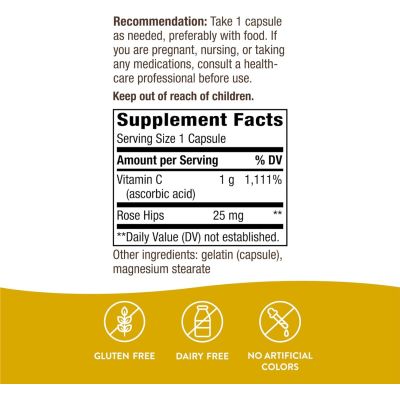 Vitamin C 1000-Rose Hips 250Capsules