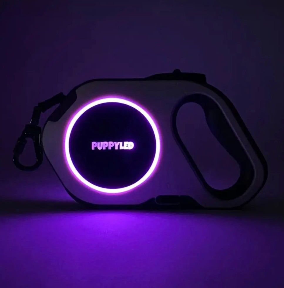 LED Retractable Dog Leash W/Flashlight
