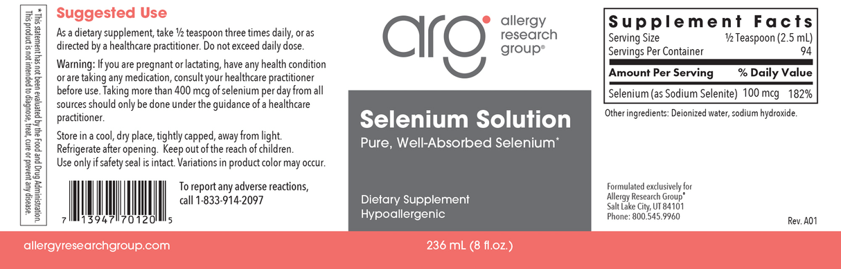 Selenium Solution 8 OZ Liquid