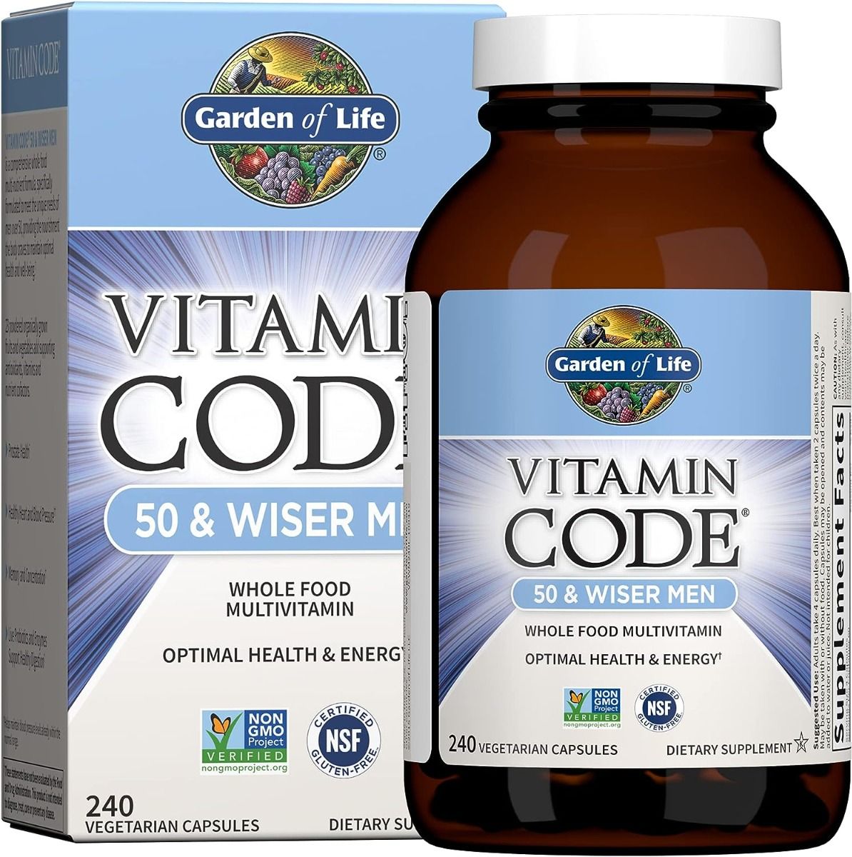 Vitamin Code 50 & Wiser Men 240 Veggie Caps