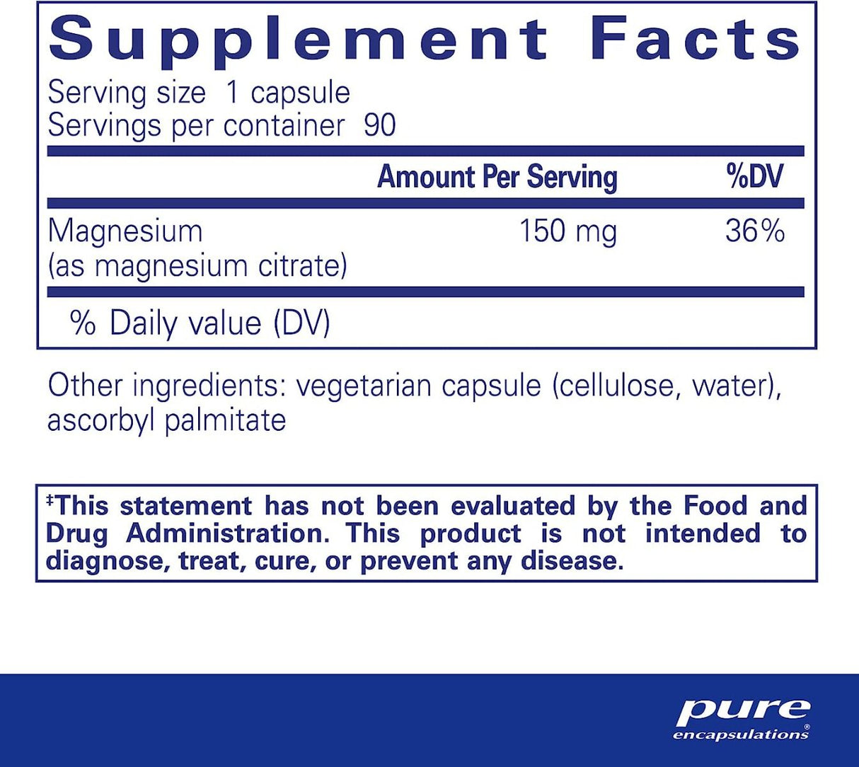 Magnesium Citrate 150 MG 90 Capsules