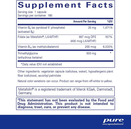 Homocysteine Factors 180 Capsules