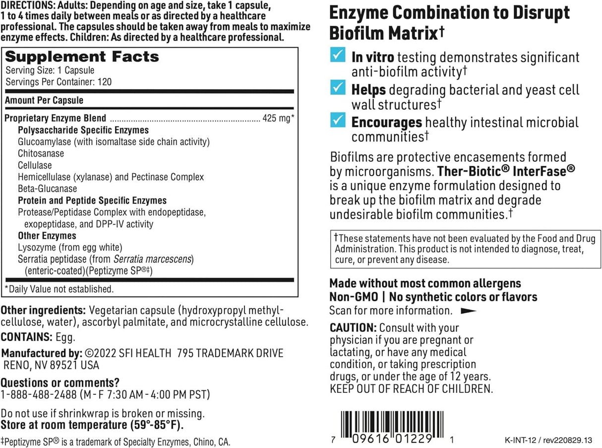 Ther-Biotic InterFase Veggie Caps