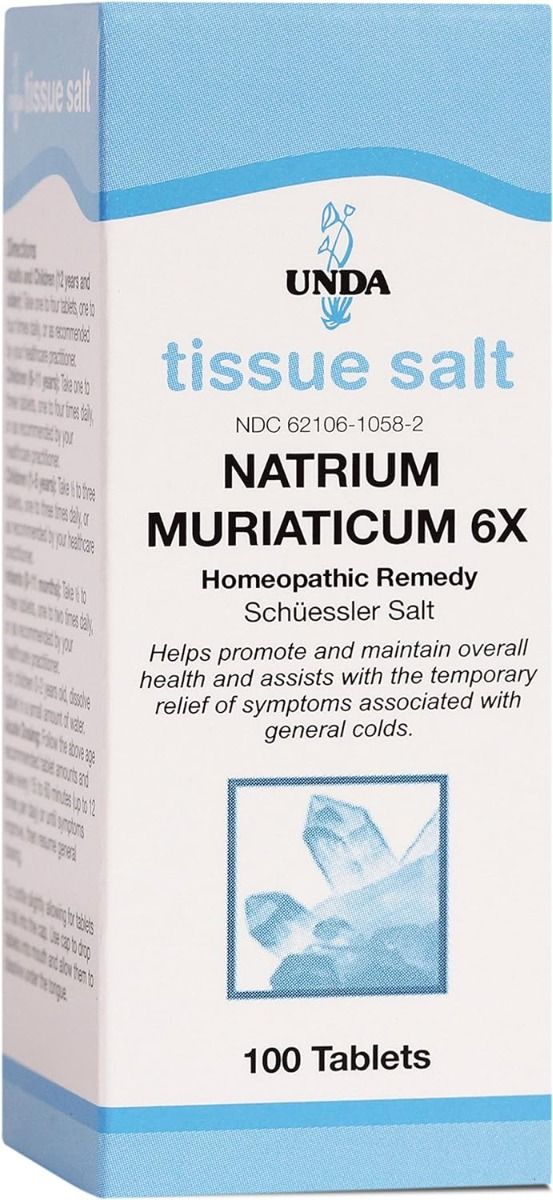 Natrium Muriaticum 6x Homeopathic Remedy (Schuessler Salt) 100 Tablets