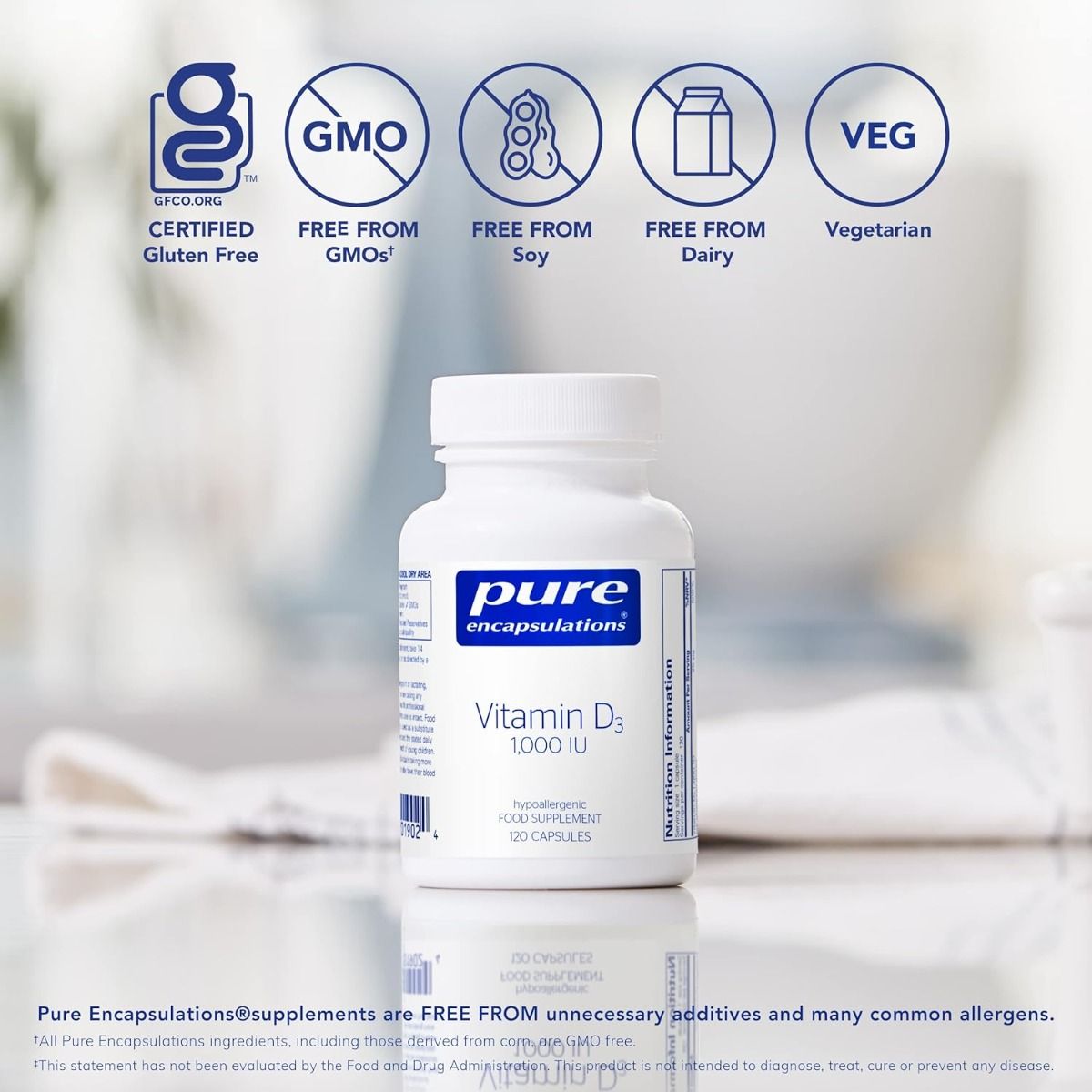 Vitamin D3 1000 IU 120 Capsules