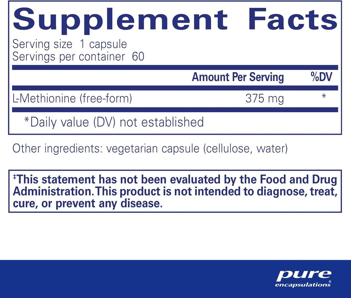I-Methionine 375 MG 60 Capsules