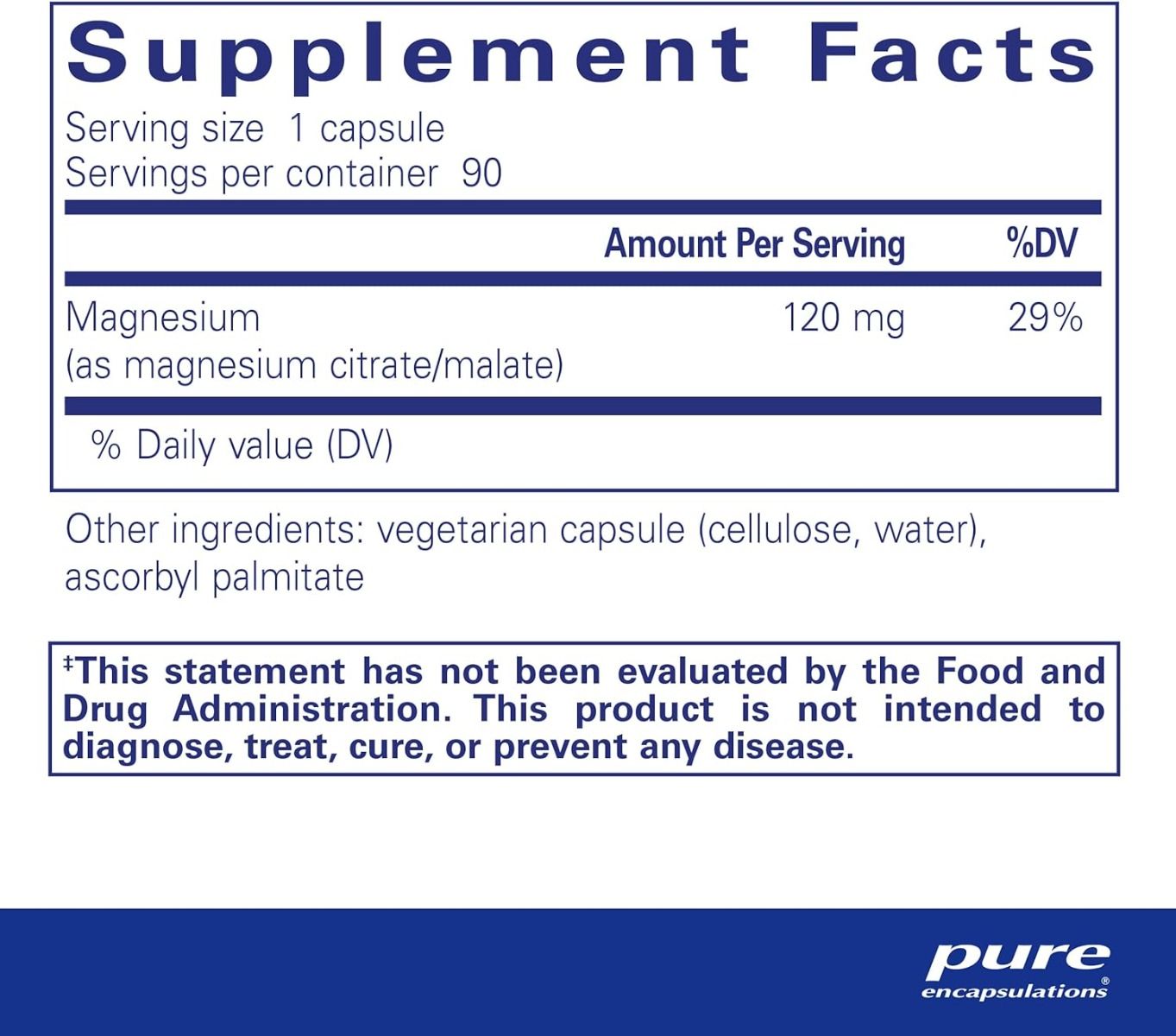Magnesium Citrate/Malate 120 MG Capsules